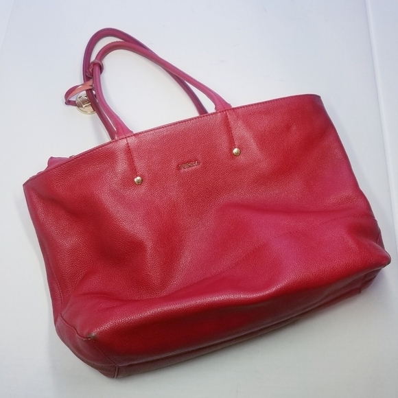 Furla | Red Leather Medium Sized Bag - Picture 1 of 13